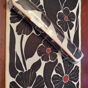 Black and White BOHO rug Welcome mat - Home  28.5x17 New in package